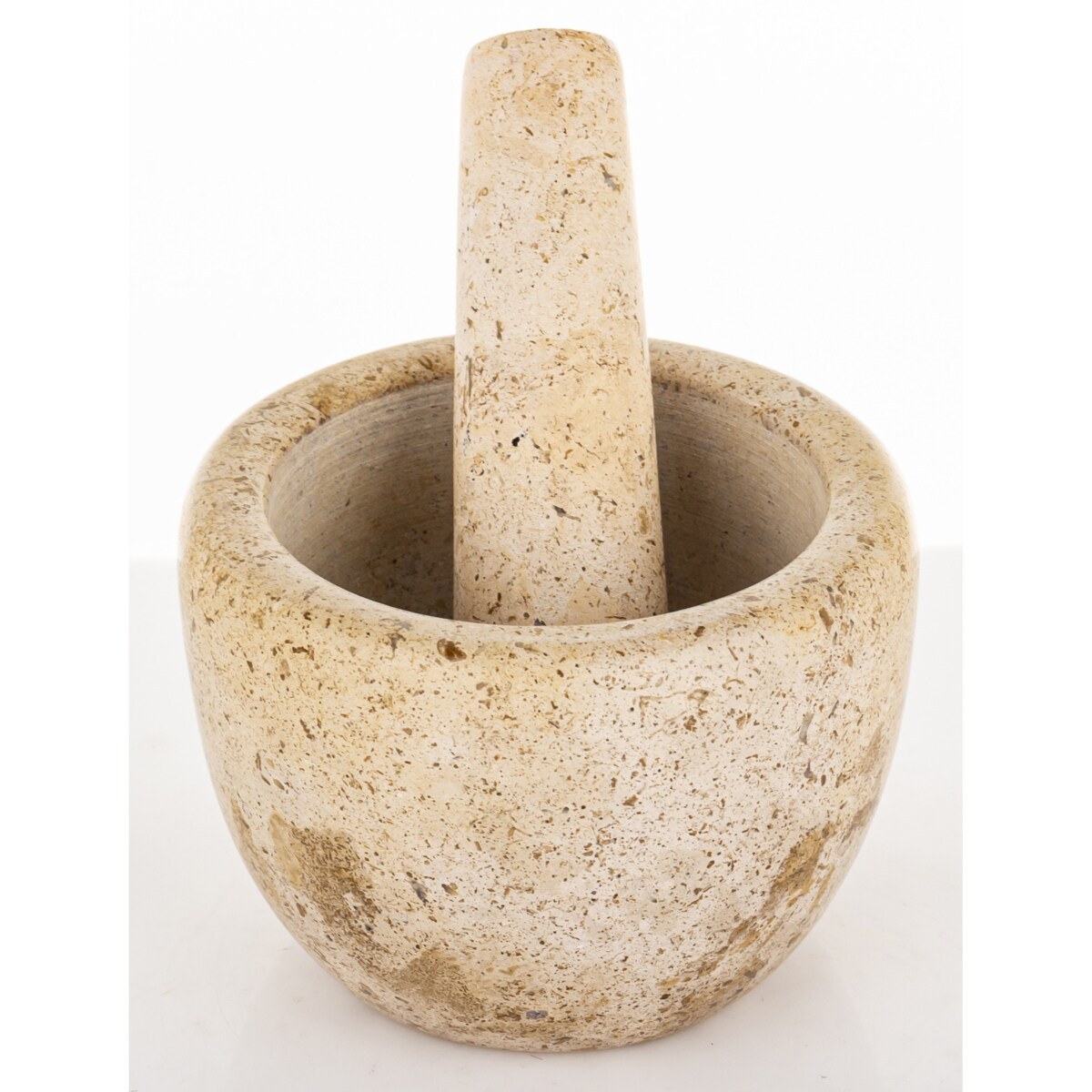 Moździerz kuchenny marmurowy MORTERO beżowy 9x12,5 cm