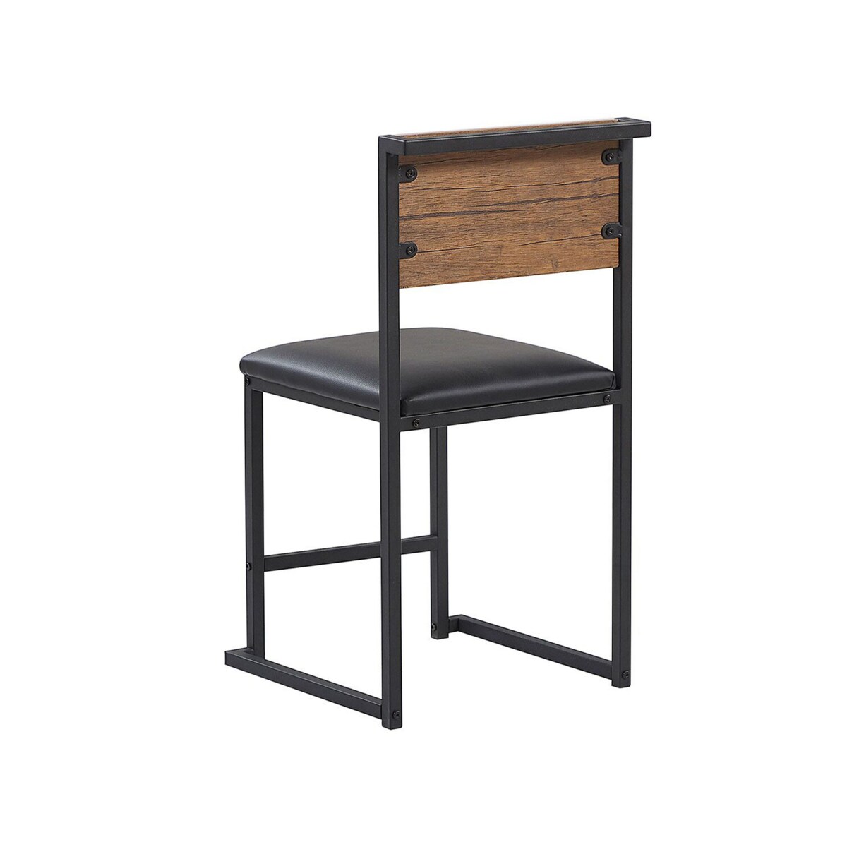 Zestaw do jadalni stół i 4 krzesła ciemne drewno z czarnym BURTON