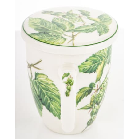 Kubek z zaparzaczem 350 ml w pudełku 11x12x9 cm HERBES pnącze