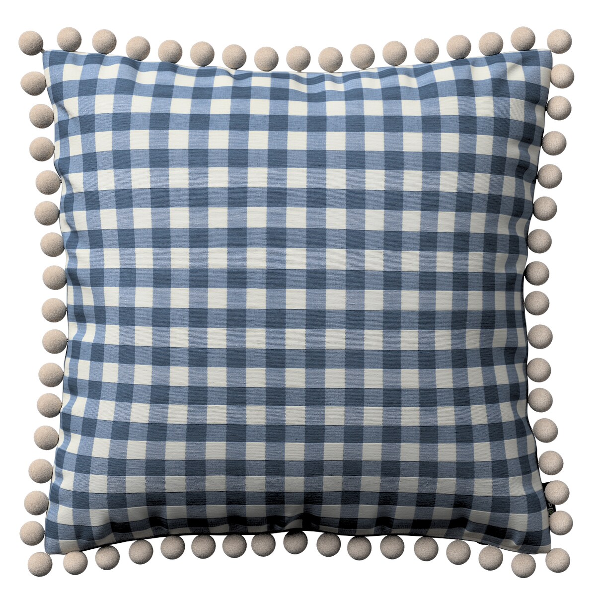 Poszewka Wera na poduszkę 45x45 granatowo-biała kratka (1,5x1,5cm)