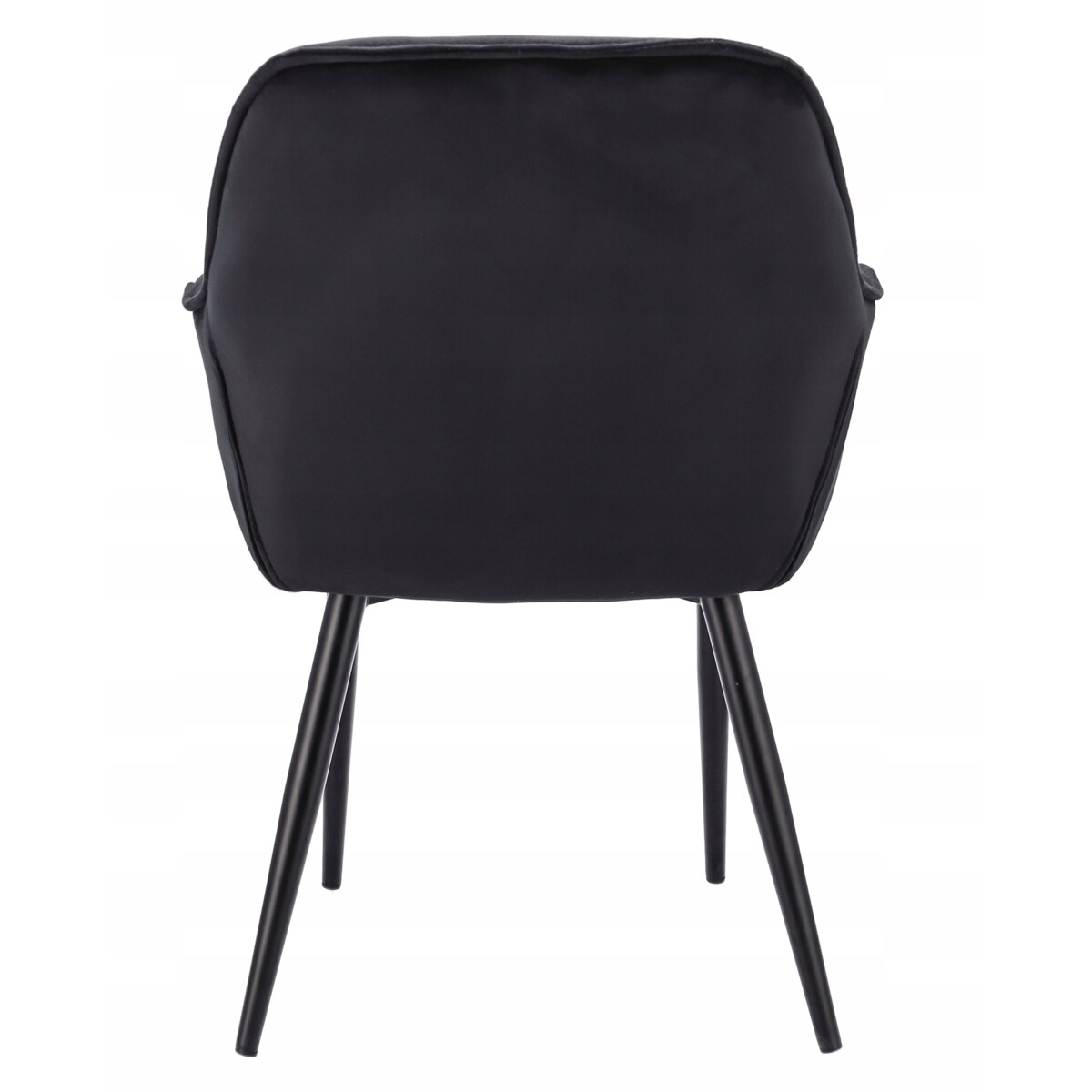 Krzesło welurowe tapicerowane LARGO czarne