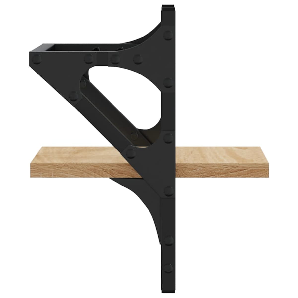 vidaXL Półki ścienne z drążkami, 2 szt., dąb sonoma, 20x25x30 cm