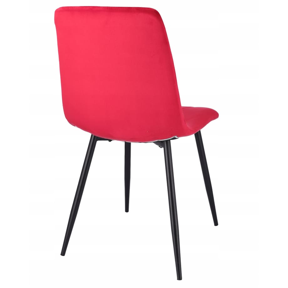 Krzesło welurowe eleganckie PIADO amarantowe