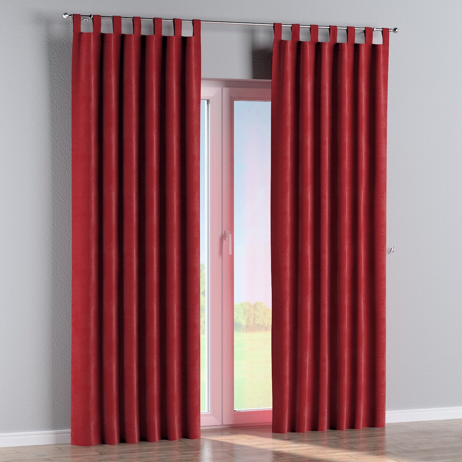 Zasłona na szelkach 1 szt. 130x260 intensywna czerwień