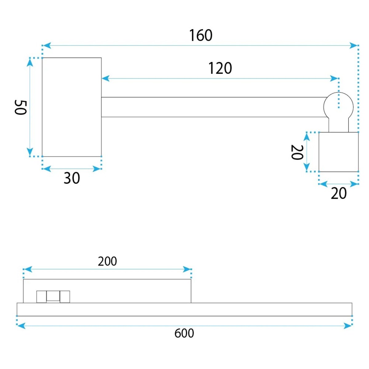 Kinkiet Swe032-1W 60Cm Led Złoty Szczotkowany, Metal, Tworzywo Sztuczne