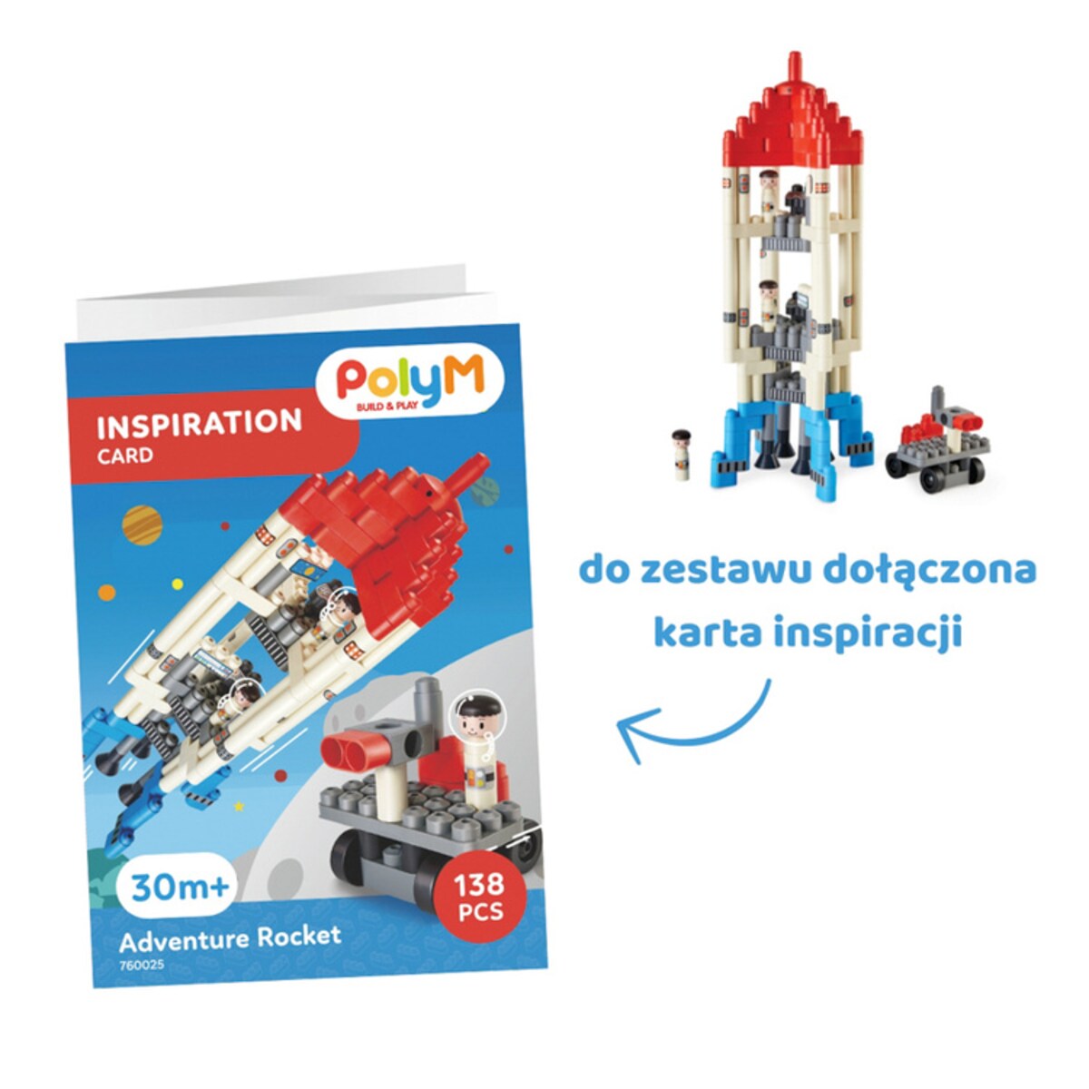 Miękkie Klocki Konstrukcyjne Rakieta 138 el. 2+ PolyM