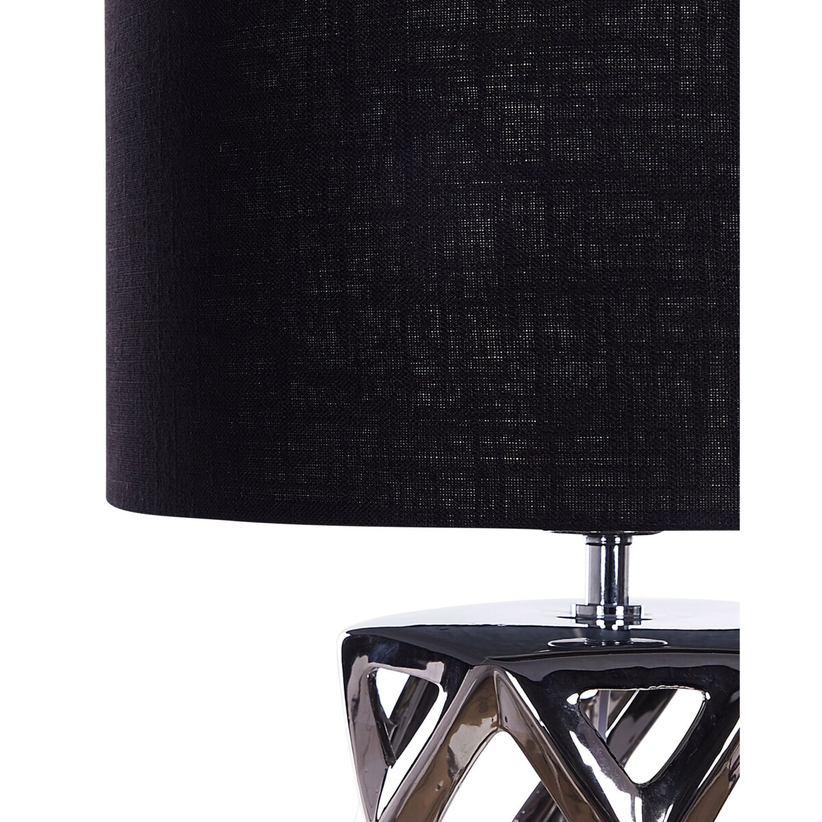 Lampa stołowa ceramiczna srebrna SELJA