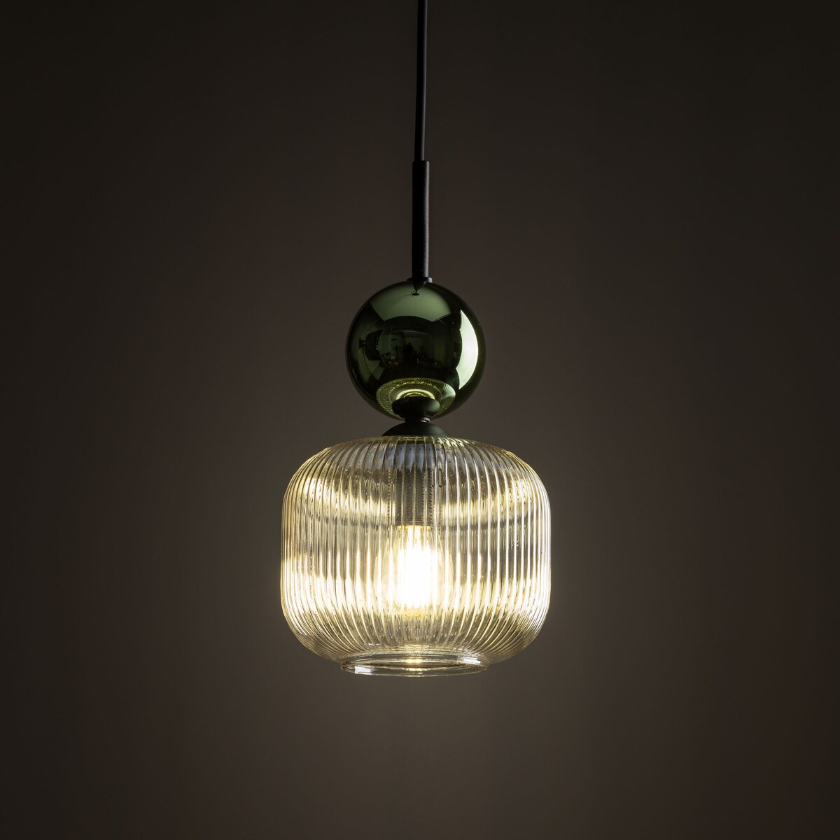 Lampa Wisząca SOPHIA Green Cognac 1xE14 LED TK Lighting