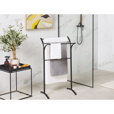 Stojak na ręczniki 51 x 91 cm czarny YOPAL