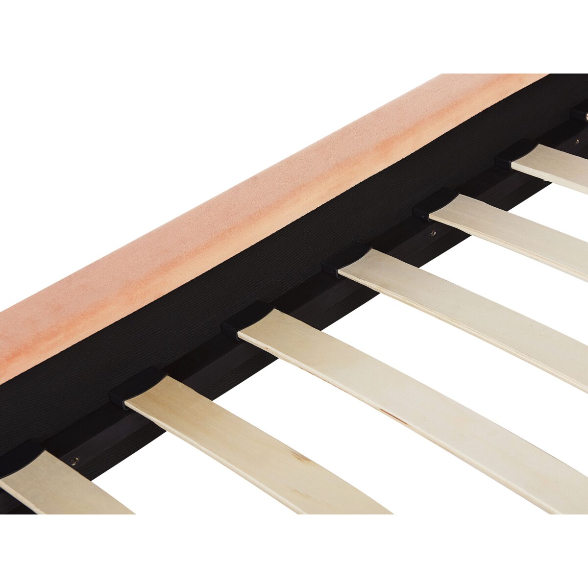 Łóżko welurowe 160 x 200 cm brzoskwiniowe MARVILLE