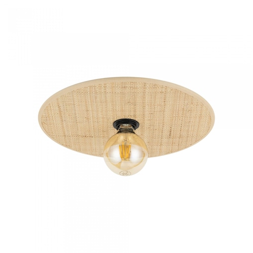 Plafoniera boho CALMA 380 38 cm beżowo-słomkowa E27 TK Lighting