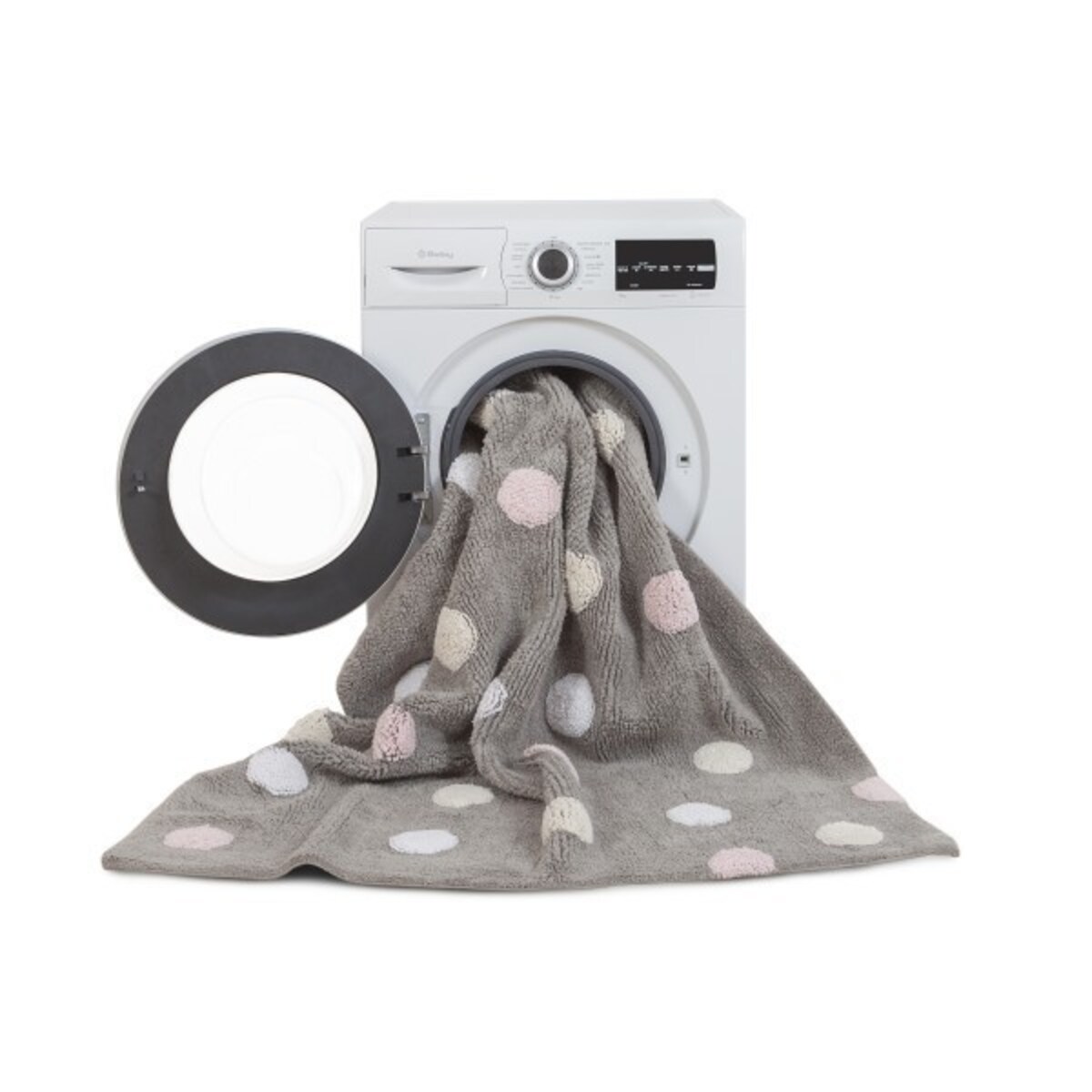 Dywan Bawełniane Topos Tricolor Grey Pink 120x160 cm Lorena Canals