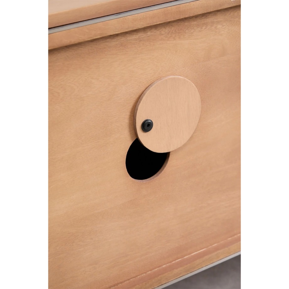 Komoda RTV 160x40 cm z drewna mango i stali Osaka