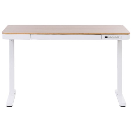 Biurko regulowane Elektryczny 120 x 60 cm Jasne drewno KENLY