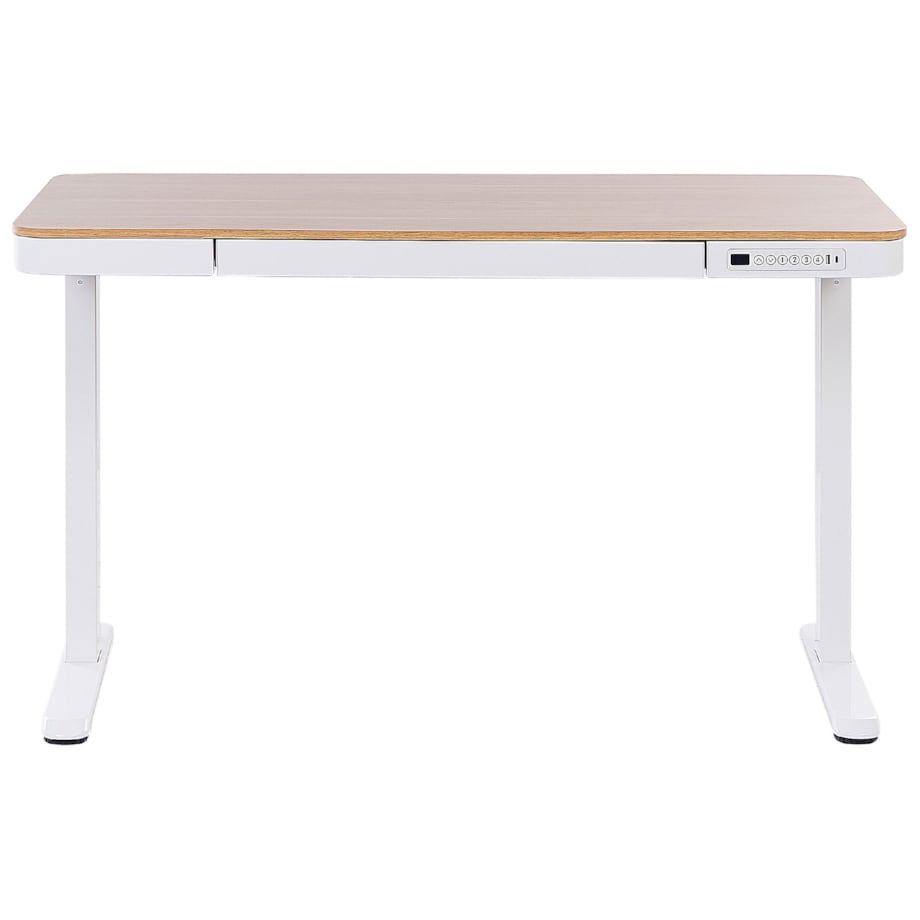 Biurko regulowane Elektryczny 120 x 60 cm Jasne drewno KENLY