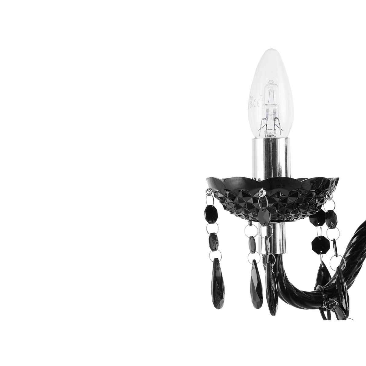 Żyrandol metalowy czarny KALANG