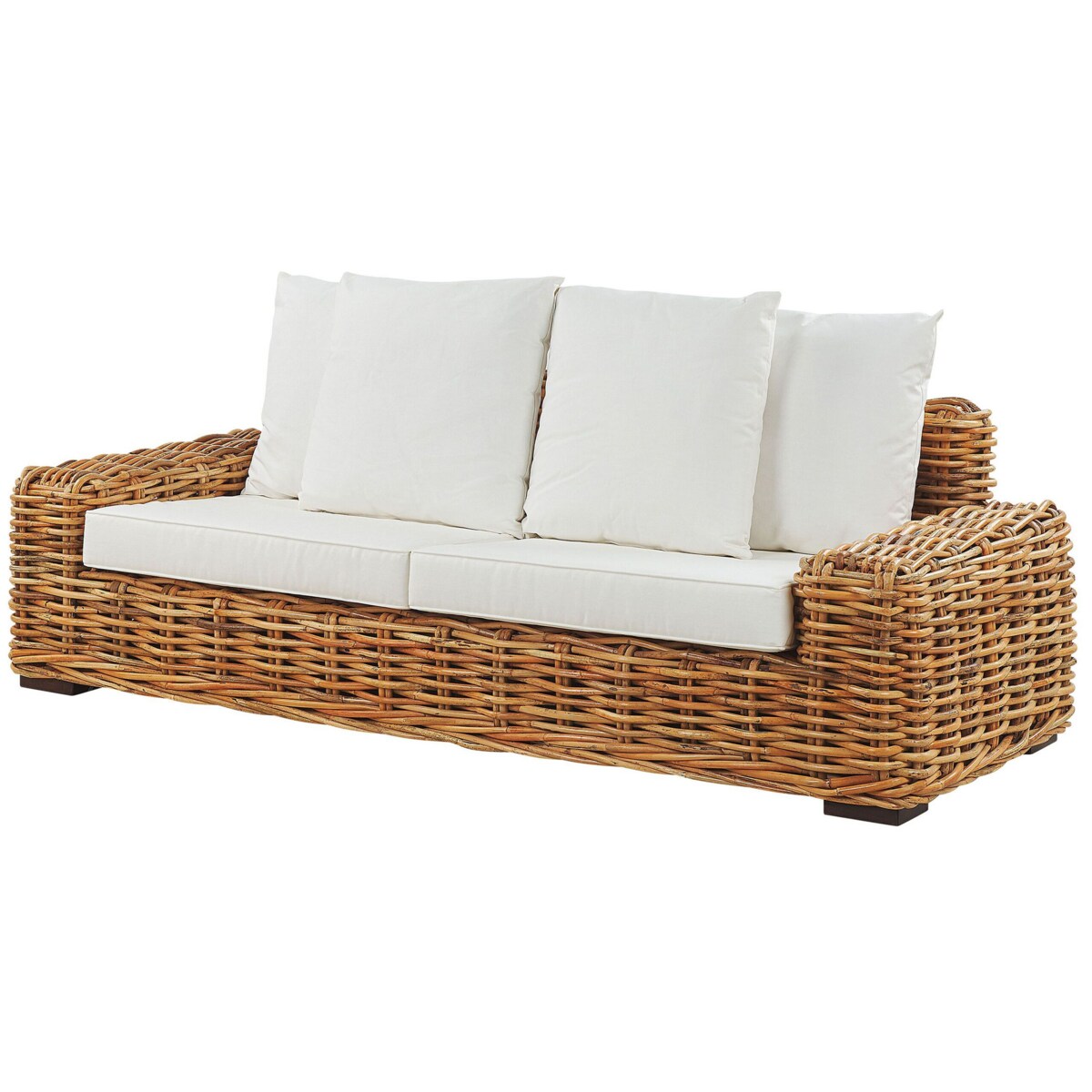 Sofa ogrodowa dla 3 osób FORLI Rattan Naturalny