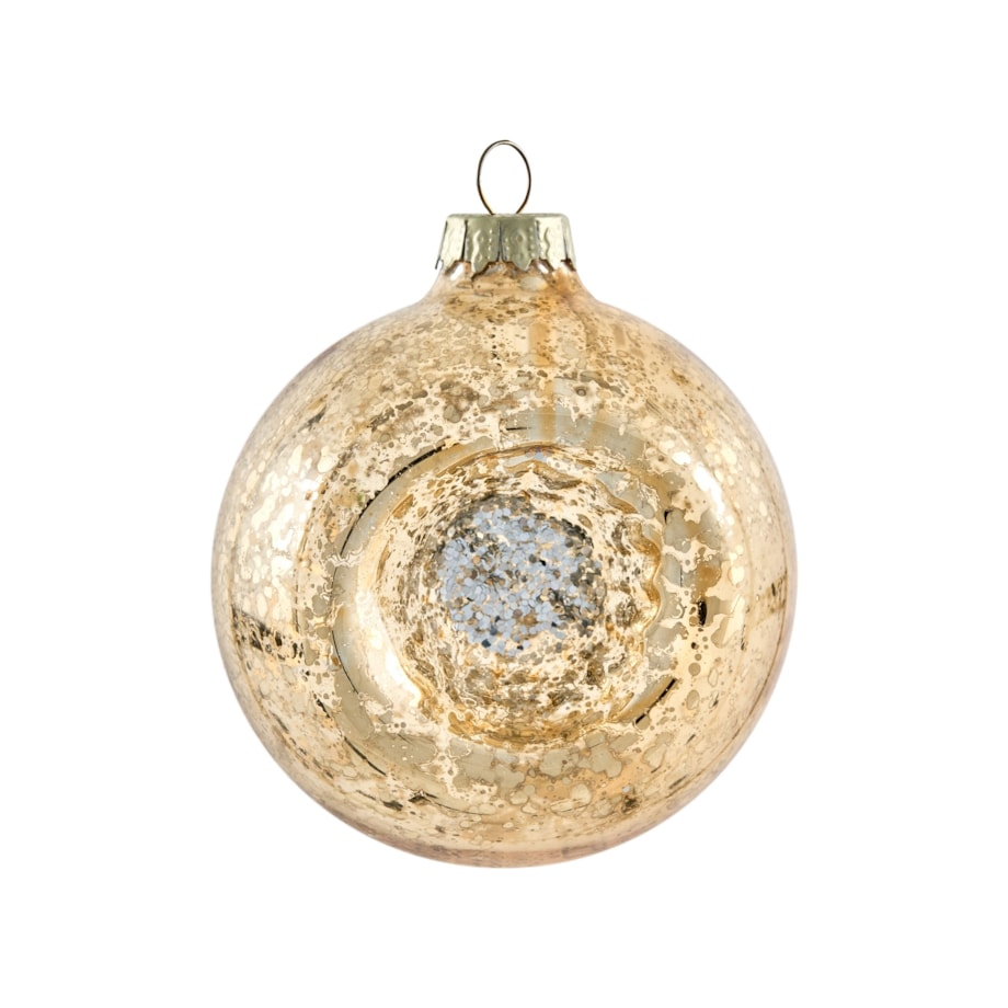 Zestaw 50 bombek SPARKLE Szkło Czerwony/ złoty