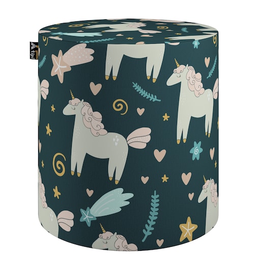 Puf Bobby, niebieski, ø40, wys. 40 cm, Magic Collection