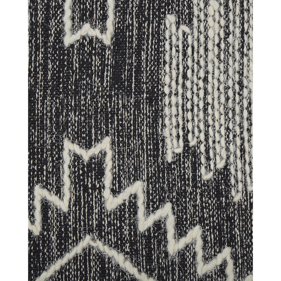 Dywan bawełniany 160 x 230 cm biało-czarny ARBAA