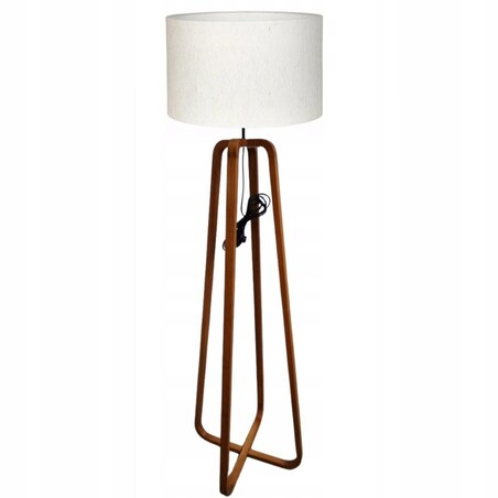 LAMPA STOJĄCA PODŁOGOWA BOHO WYSOKA 140cm E27 DREWNIANA DO SALONU SYPIALNI