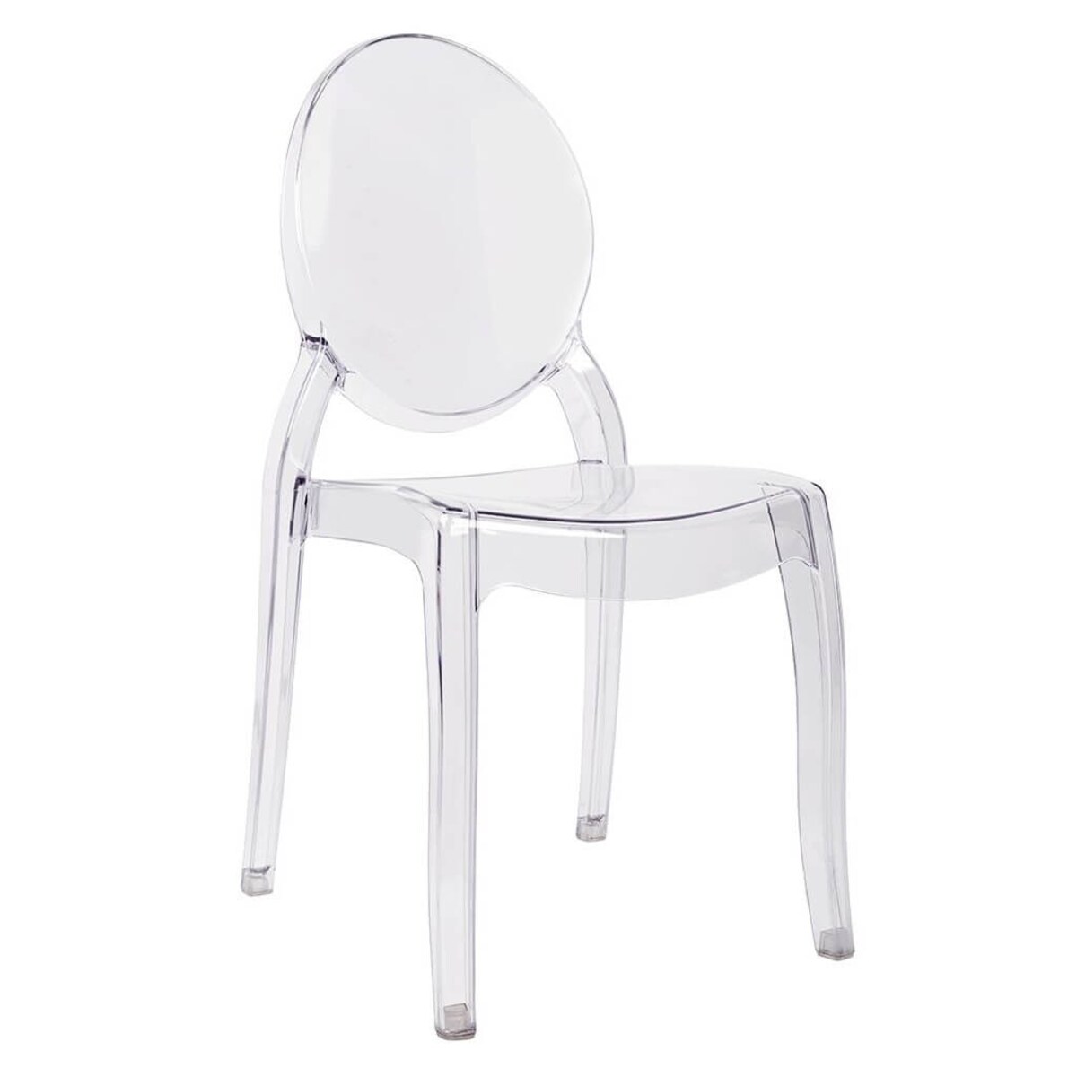 Transparentne krzesło sypialniane Elizabeth do toaletki