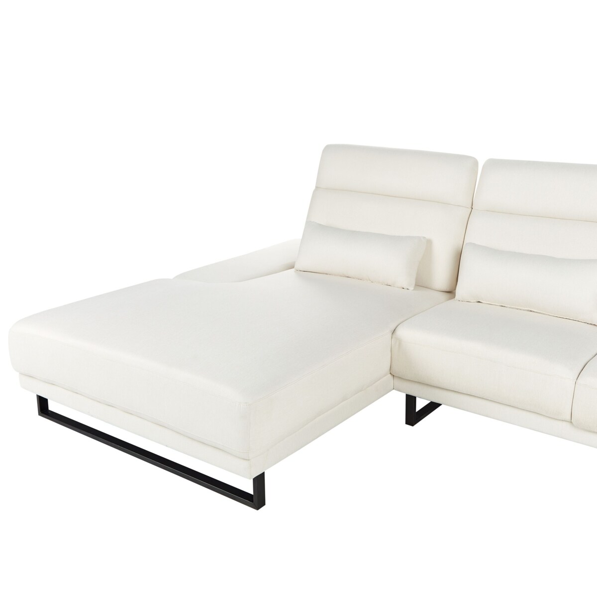 Narożnik IKAST Jasnobeżowy dla 4 osób Prawostronny