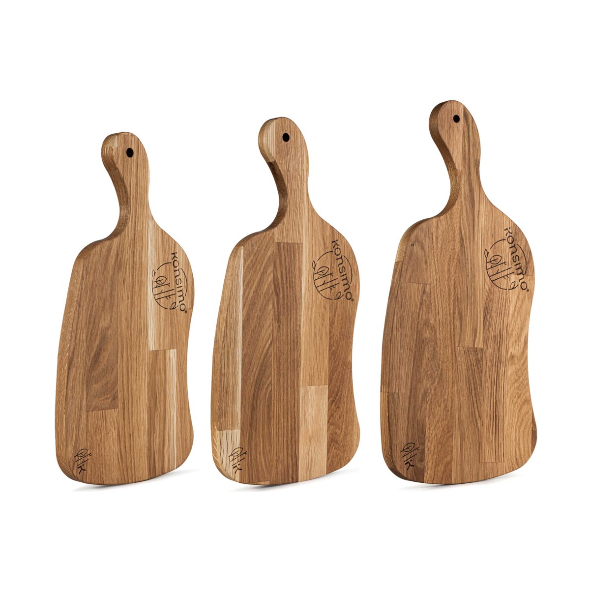 Konsimo LIVO Zestaw desek do krojenia (3szt.), drewno dębowe