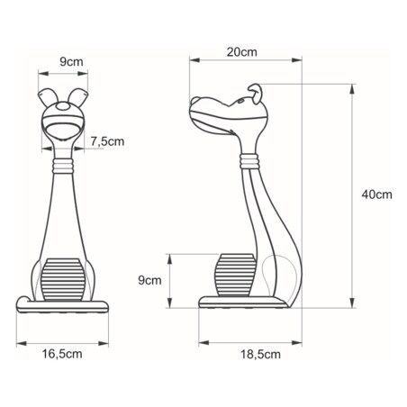 Lampka biurkowa K-BL1607 BIAŁY z serii PIESEK