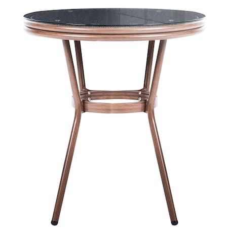 Stolik bistro RIFREDDO 70 cm 70 cm Szkło hartowane Szary