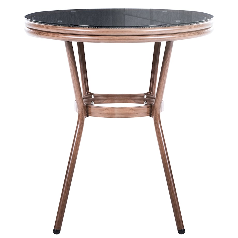 Stolik bistro RIFREDDO 70 cm 70 cm Szkło hartowane Szary