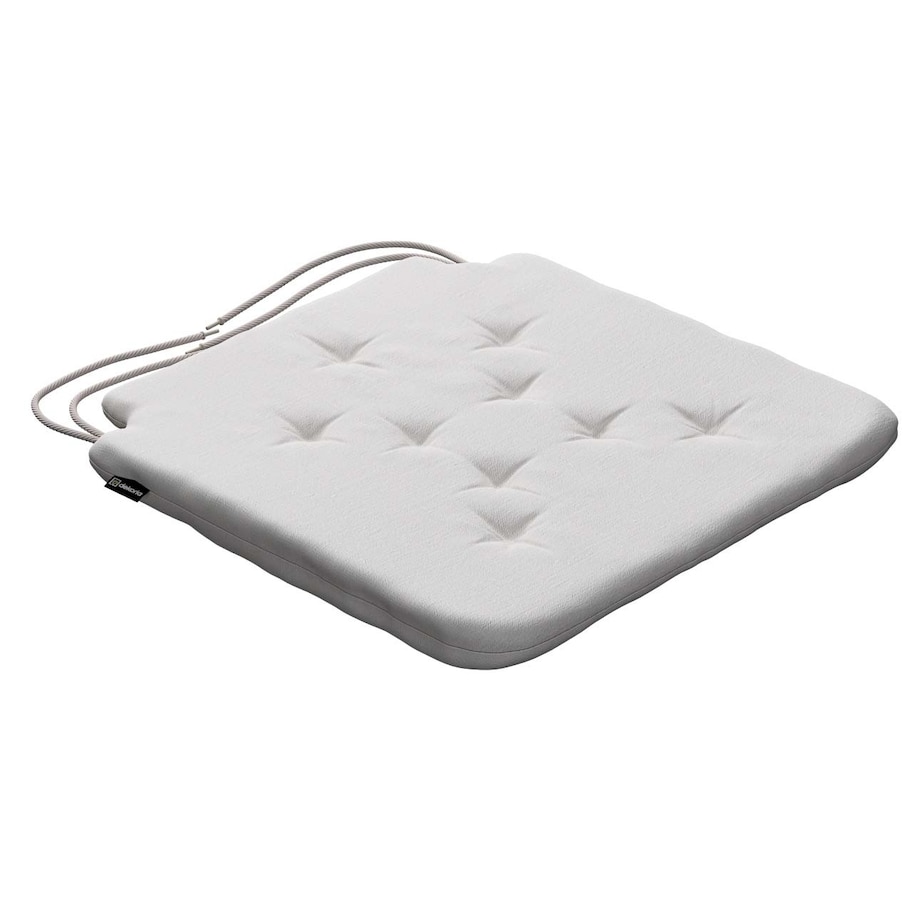 Poduszka na krzesło Olek, śmietankowy biały, 42 x 41 x 3,5 cm, Linen