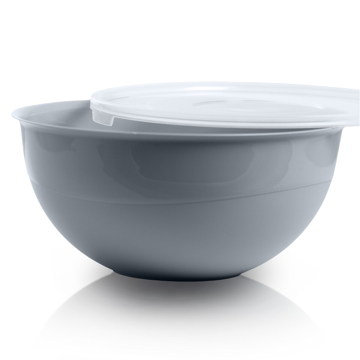 Miska Plastikowa Okrągła Kuchenna Z Pokrywką Zamykaniem Zestaw Misek 3 Szt. Misa Szara
