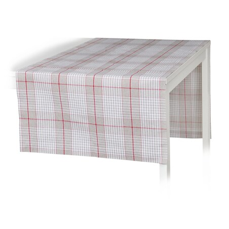 Bieżnik w klasyczną kratę Glen Check szaro-bordową – 50 × 220 cm