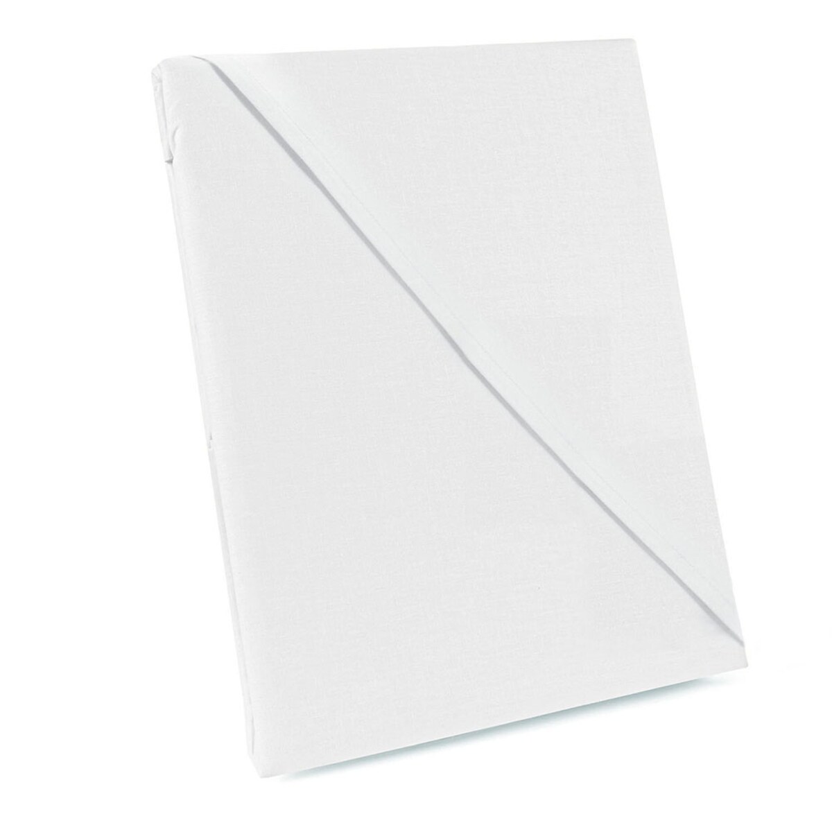 Prześcieradło bawełniane bez gumki 160x200 + dodatkowe 20cm po bokach białe