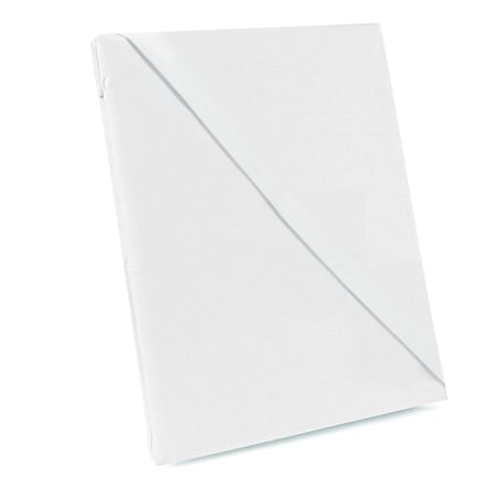 Prześcieradło bawełniane bez gumki 160x200 + dodatkowe 20cm po bokach białe