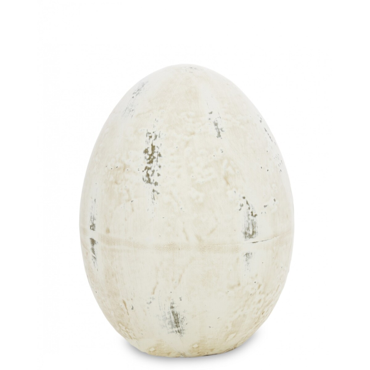 Dekoracja - beżowe jajko z ceramiki 18,5x13,5x13,5 cm ITNOL - II