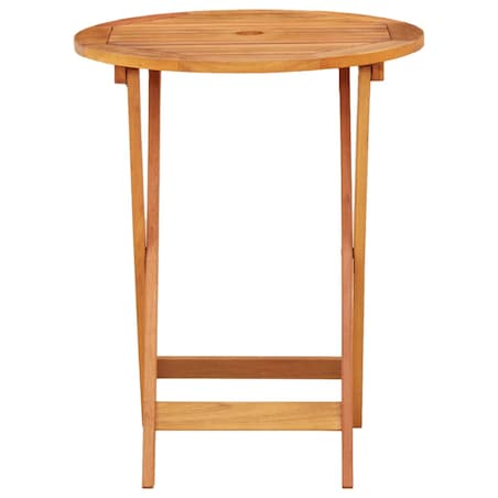 vidaXL Składany stół ogrodowy, Ø60x75 cm, lite drewno eukaliptusowe