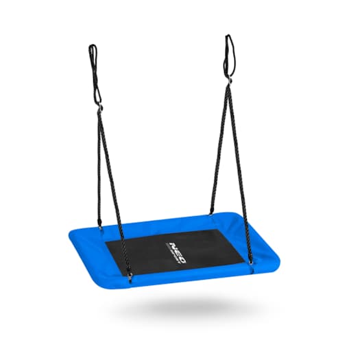 Huśtawka ogrodowa Neo-Sport bocianie gniazdo fotel wiszący 110x70 cm czarno-niebieska