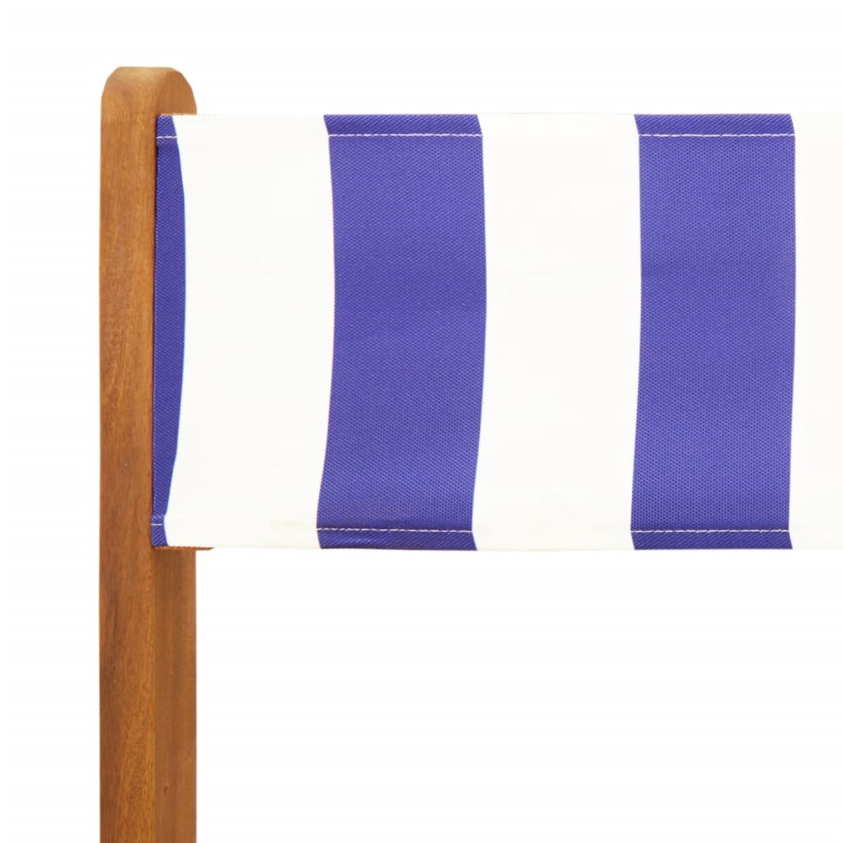 vidaXL Krzesła bistro, 2 szt., niebiesko-białe, akacja i tkanina