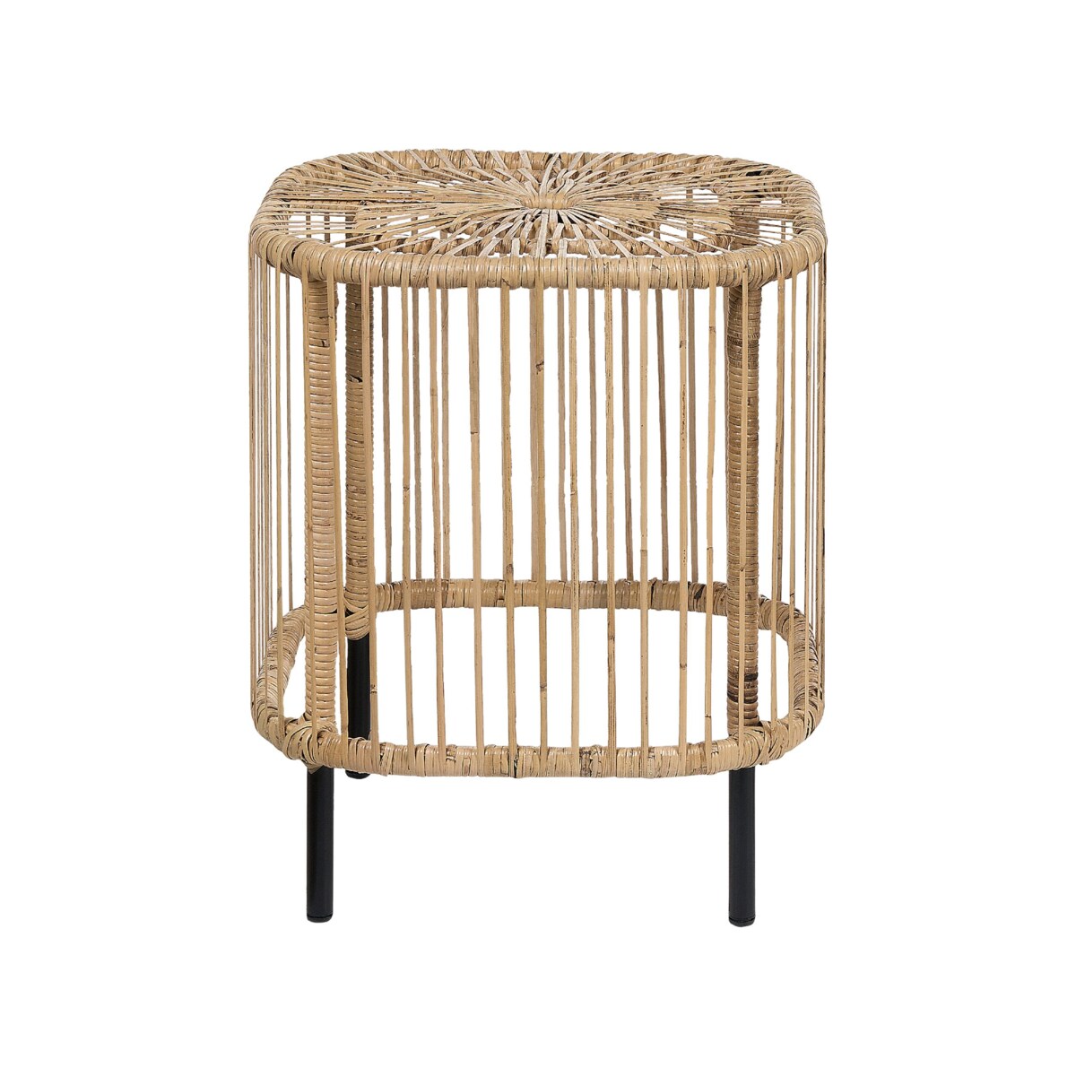 Zestaw 2 stolików ogrodowych rattanowy naturalny CESENATICO