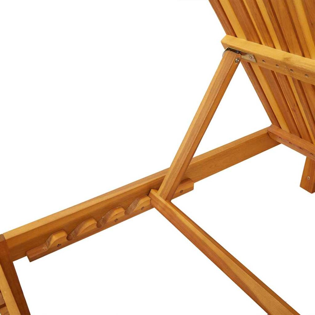 vidaXL Leżak z poduszką Brązowy 200 x 55 x 94cm Lite drewno akacjowe