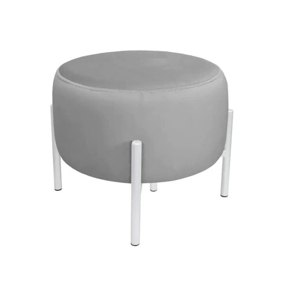 Pufa WILFRED MG VELVET szara/biała