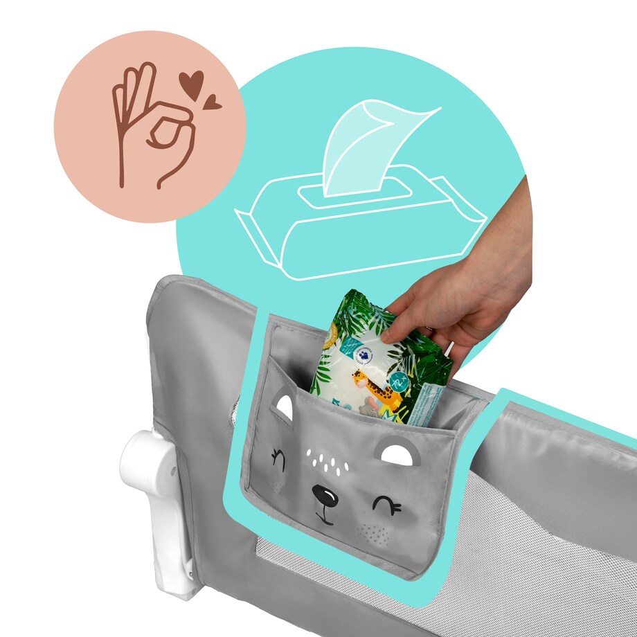 Barierka ochronna do łóżka Nukido zabezpieczająca bramka 200 cm 722900