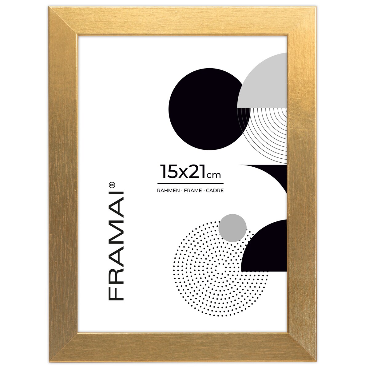 Ramka na zdjęcia 15x21 cm rama MDF złota ramki do zdjęć 21x15 cm FRAMAI®
