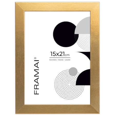 Ramka na zdjęcia 15x21 cm rama MDF złota ramki do zdjęć 21x15 cm FRAMAI®
