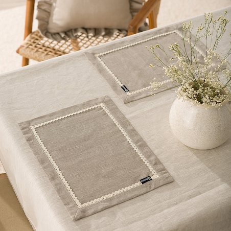 Podkładka z koronką 30x40 cm 2 szt. 30x40 lniany