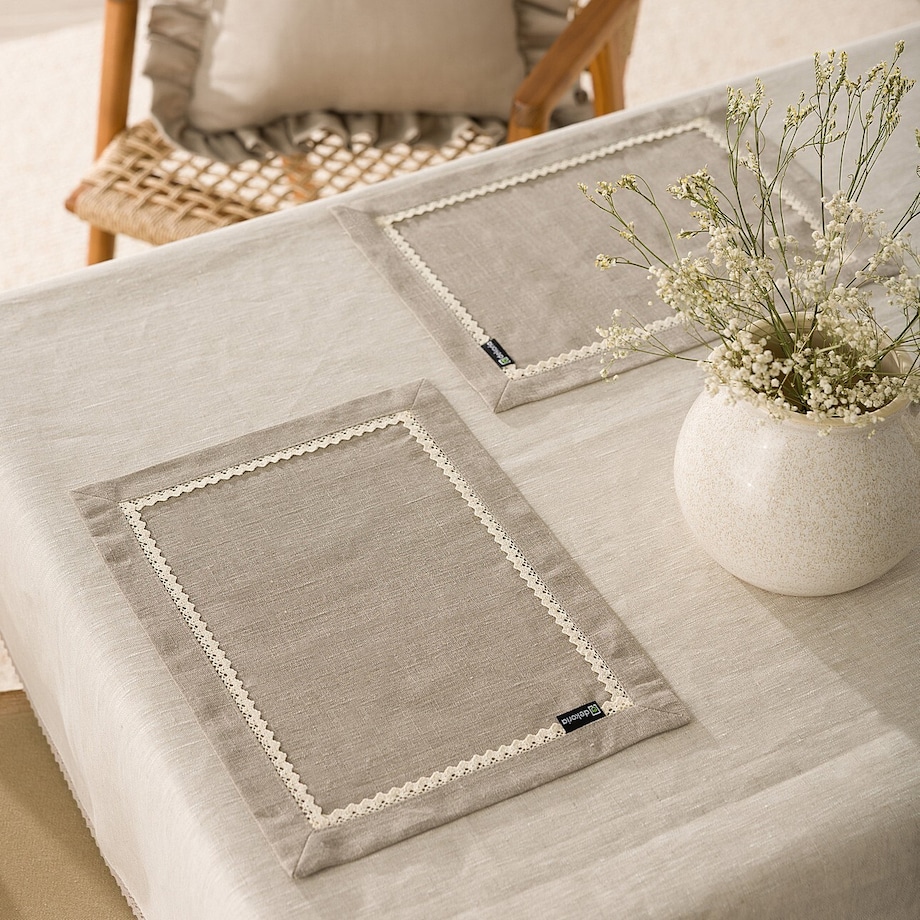Podkładka z koronką 30x40 cm 2 szt. 30x40 lniany