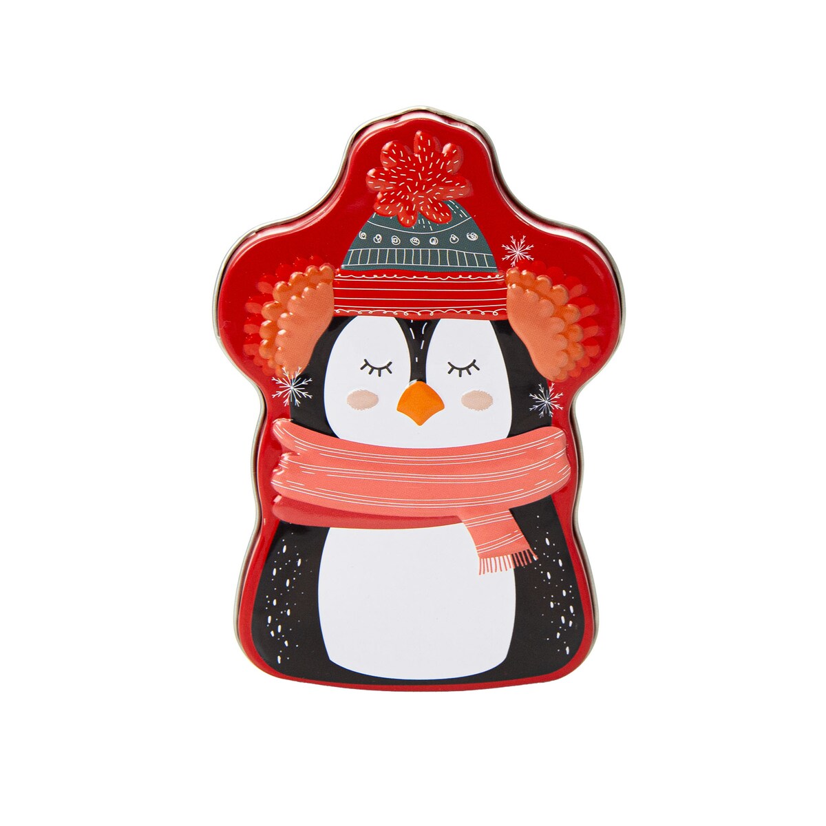 Puszka Na Pierniki Ciastka Herbatę Świąteczna Boże Narodzenie 9X13 Cm Pingwin