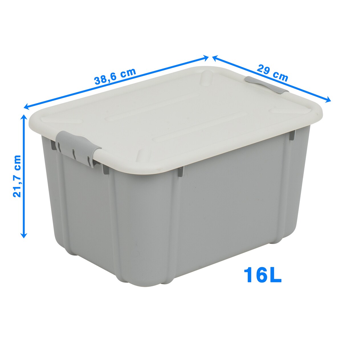 Pojemnik Plastikowy Pudełko 16 L Plastikowe Zamykany Z Pokrywką Pudło Box Do Przechowywania Na Zabawki Biżuterię Ubrania